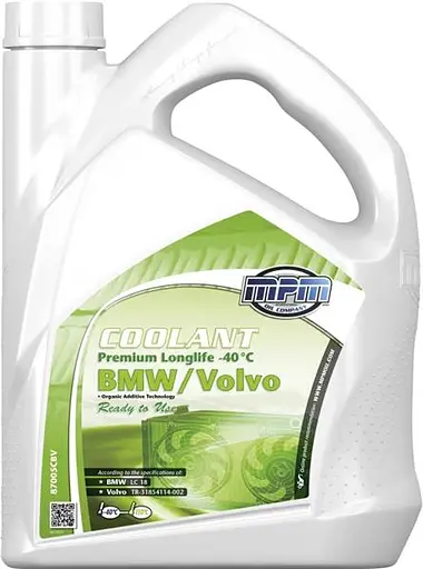 Антифриз MPM Premium Longlife BMW / Volvo готовий зелений -40°C 5л (87005CBV)