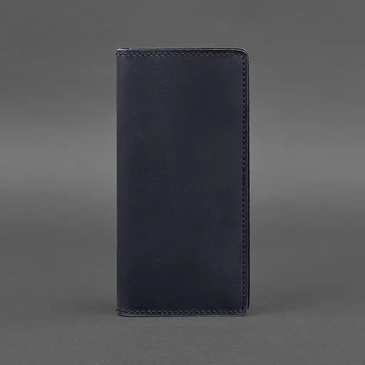 Кожаный портмоне-купюрник 11.0 темно-синий Crazy Horse - фото 6