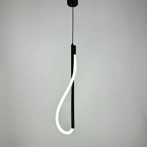 Чорний підвіс з гнучкою LED стрічкою у корпусі 80 см | Line F | Арт. CU22/800 BK - фото 2