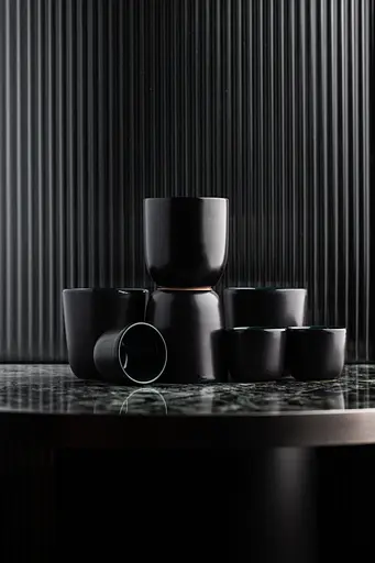 Чашка Barta Coffee Cup 160 мл Чорний / Смарагдовий - фото 3