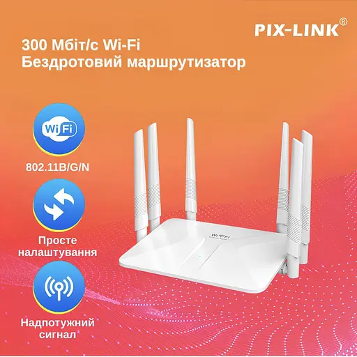 Маршрутизатор Pix-Link X300S6 300Мбит/с 2.4ГГц Белый (ENSWSW020603W 4241) - фото 9