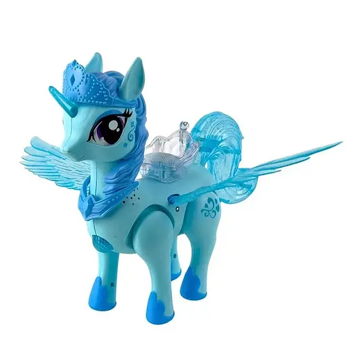 Интерактивная игрушка "Единорог" Bambi HJ708(Blue) музыка, свет - фото 1