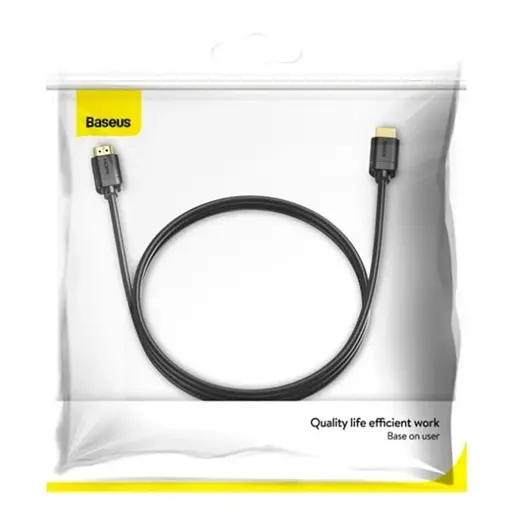 Кабель Baseus high definition Series HDMI To HDMI Adapter Cable 1m Black - фото 2