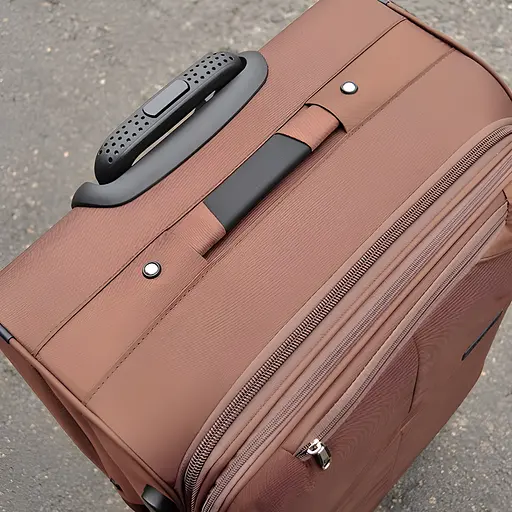 Набір тканинних валіз 3в1 з кодовим замком та телескопічною ручкою коричневий (24-292) - фото 3