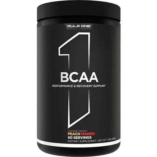 Амінокислота BCAA Rule 1 BCAA, 60 порцій - Манго-персик