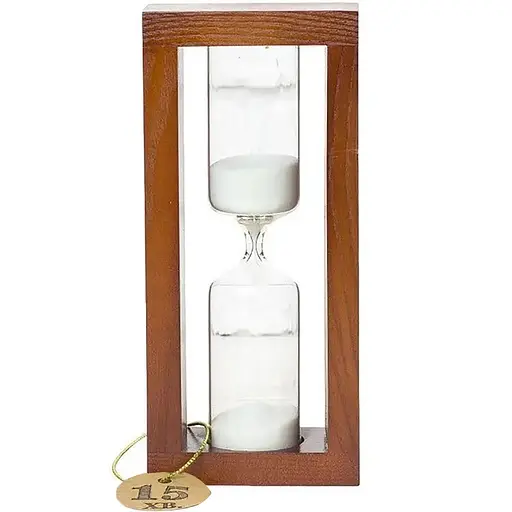 Часы песочные в деревянном корпусе на 15 минут (цвет вишня/песок белый), Склоприлад 86723 - фото 1