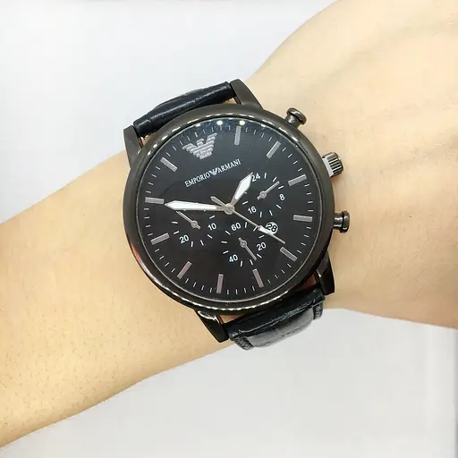 Наручний годинник чоловічий No Brand Emporio Armani Чорний (IBW630B) - фото 5