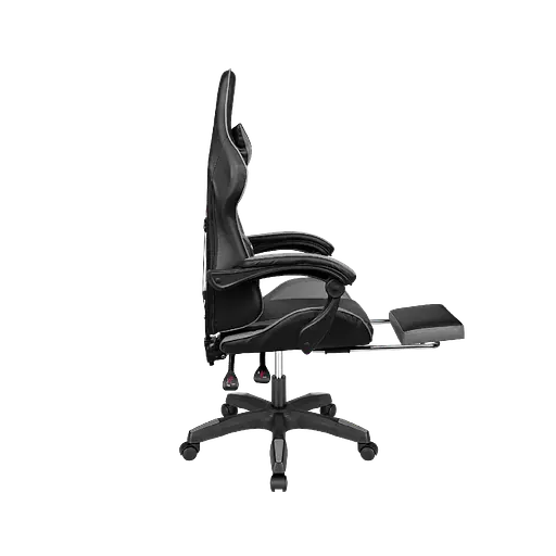 Кресло геймерское Kruger & Matz GX-150 с подставкой для ног Black/Grey - фото 4