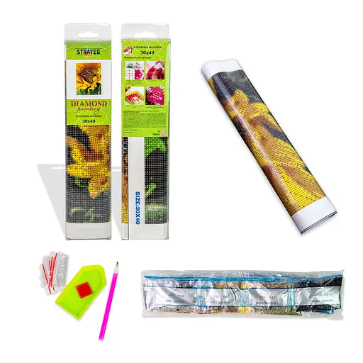 Алмазна мозаїка Strateg Бузковий настрій 30х40 см без підрамника (ZAV3040-45) - фото 2