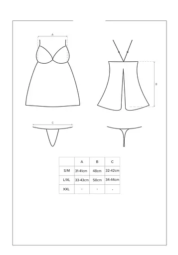 Комплект білизни Obsessive Behindy S/M чорний - фото 7