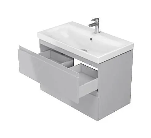 Тумба для ванной комнаты Cersanit CET В15 с умывальником Moduo 80 см Серый UN509-053 30412 - фото 2
