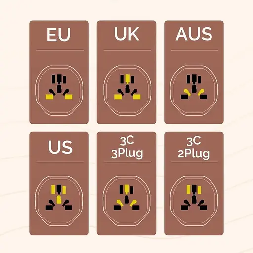 Сетевой адаптер HOCO AC6 Unimpeded universal conversion plug Black - фото 7