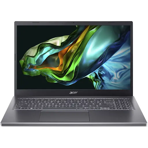Ноутбук Acer Aspire 5 A515-58M-74FT з процесором Intel Core i7-1355U pana la 5.0 GHz, 15.6", Full HD, IPS, 16GB DDR5, 512GB SSD, Intel Iris Xe графікою, NO OS, Steel сірий - фото 4
