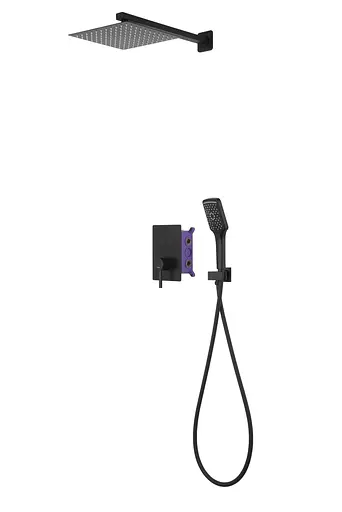 Душова система прихованого монтажу Corsan CMZ066MBL black + BOX 646987, Чорний матовий - фото 10