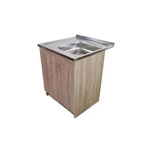 Тумба для кухні з накладною мийкою ЛДСП 60х50х83 см Дуб Трюфель ( 52867-01111) - фото 3