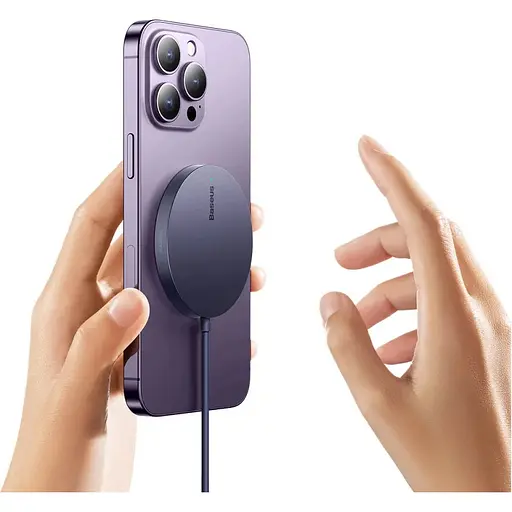 Бездротове зарядне Baseus Simple Mini3 Magnetic Wireless Charger 15W CCJJ040205 - фото 5