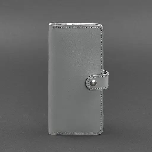 Кожаное портмоне 7.0 серое - фото 6