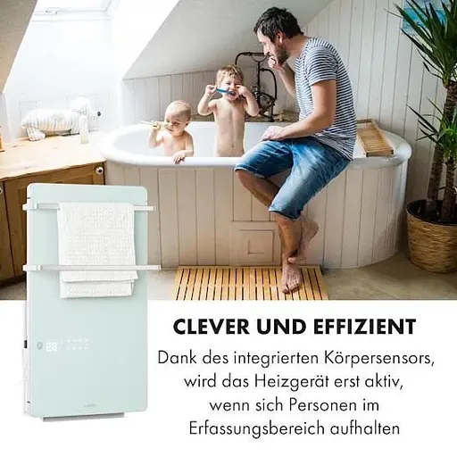 Инфракрасный обогреватель Klarstein Hot Spot Crystal Flow для ванной комнаты 36 м² 2000 Вт 5-40 °C LED 2000 Вт - фото 9