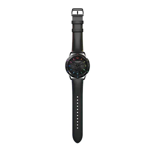 Ремінець шкіряний Tamister для годинника Xiaomi Watch 2/ 2Pro/ S4/ S3/ S2/ S1 22 мм Black-rainbow - фото 3