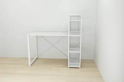Письмовий стіл Ferrum-decor Серії Конект з етажеркою 75x120x60 білий ДСП Біле 16мм (FRD-104225) - фото 6