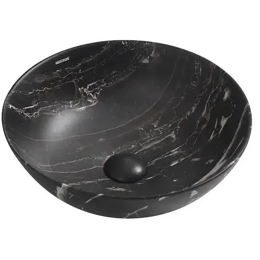 Умивальник накладний Mixxus Premium Ellipse-0106 marble 390x390x140 мм MP6533, Мармур - фото 1