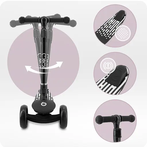 Трехколесный самокат MoMi San Black (HULA00016) - фото 8