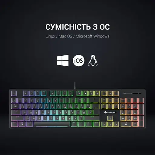 Клавіатура GamePro MK85B RGB Blue Switch Black - фото 12
