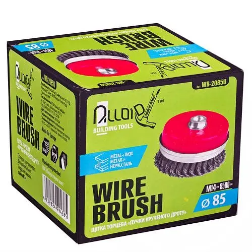 Щітка торцева Alloid Building Tools WB-2085U з пучками крученого дроту посилена 85 мм (WB-2085U) - фото 3
