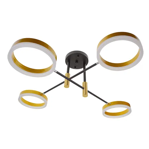 Світильник стельовий Brille підвісний BR-01 630C/4 LED 48W WW + NW + CW BK/G