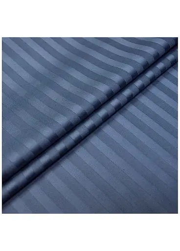 Комплект турецької постільної білизни TURComFor сімейний 160x220 Premium dark blue страйп сатин TC303375761 - фото 2