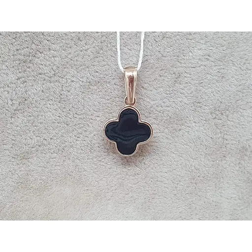 Золота підвіска Favoritum Конюшина з емаллю. 310034 - фото 4