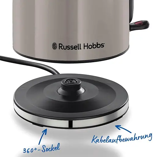 Russell Hobbs Электрочайник Russell Hobbs, 1.7 л, металл, мокко - фото 6