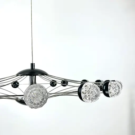 Люстра-колесо у стилі постмодерн | Арт. L 20044 BK | Line F - фото 4