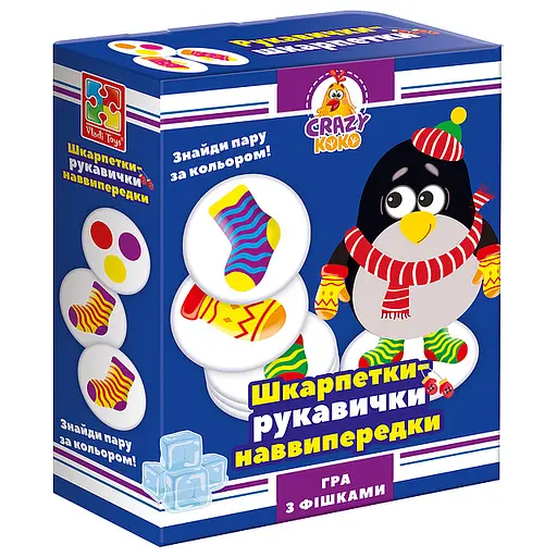 Гра настільна Vladi Toys, розважальна Crazy Koko, Шкарпетки-рукавички, VT8025-05