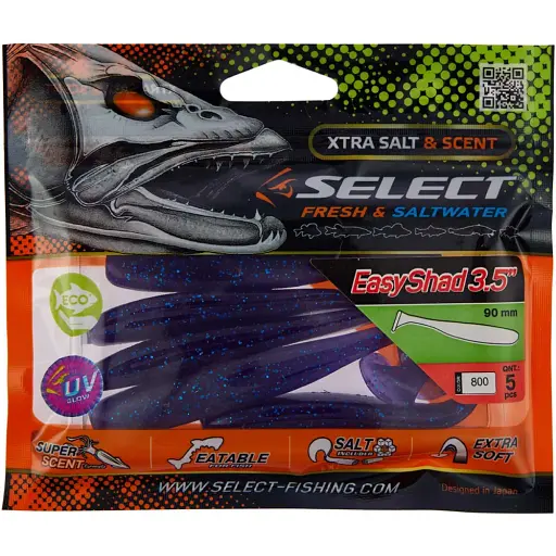 Силікон Select Easy Shad 3.5" #800 (5 шт/уп) - фото 2
