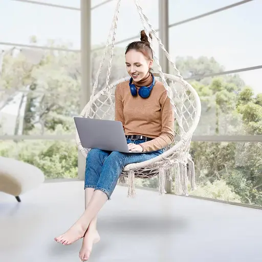 Підвісне крісло гойдалки Noveen Interlook DY-A003 Grey - фото 5