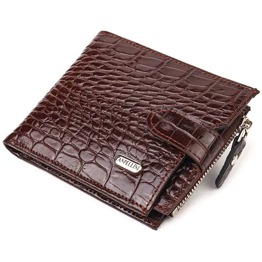 Мужской кожаный кошелек Canpellini 12х9.8х1 см acs0025053 - фото 1
