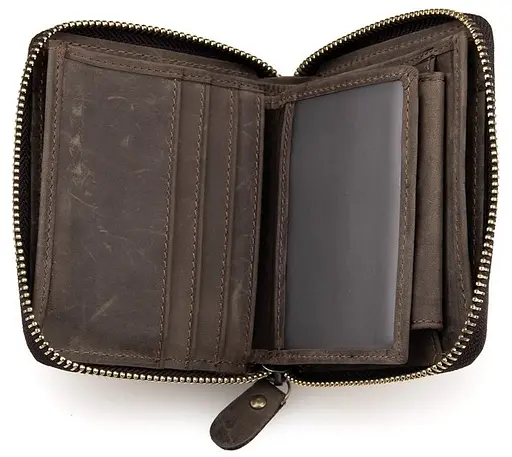 Мужской кожаный кошелек Vintage 10х11.5 см acs0015368 - фото 5