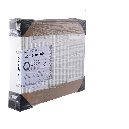 Радіатор сталевий панельний Queen Therm 22 бок 500x600, Білий - фото 3