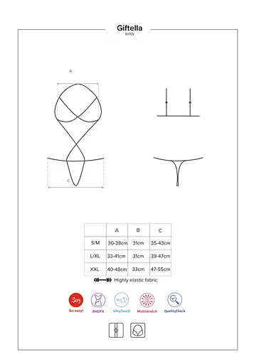 Боди Obsessive Giftella L/XL красный - фото 7