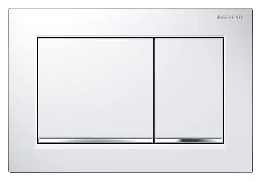 Клавіша змиву Geberit Omega30 білий хром 115.080.KJ.1, Білий - фото 1