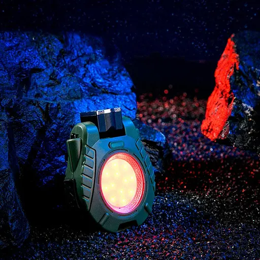 Міні ліхтарик брелок Multifunctional RB-440 COB білий жовтий червоне світло світильник з карабіном відкривачем - фото 4