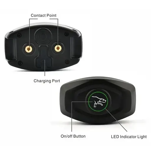 Електронний нашийник для дресирування собак + антилай 2 в 1 Dobe DB 400 розмір S 23 - 33 см - фото 7