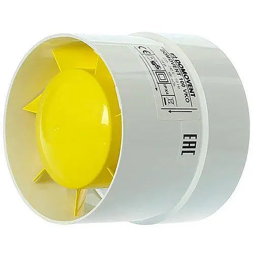 Вентилятор канальный осевой Домовент 100 ВКО Белый 30412 - фото 1