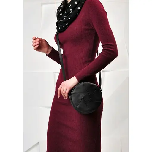 Жіноча шкіряна сумка Бон-Бон чорна Crazy Horse - фото 9