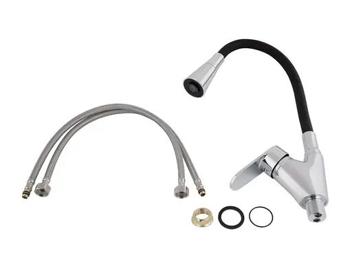 Смеситель для кухни Lidz Tani 007F3, Chrome/Black (k40) LDTAN007F3BCR37649 - фото 4