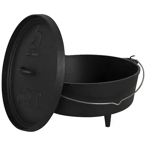 Котел с крышкой Bo-Camp Dutch Oven Cast Iron Black 31 см 5 л (DAS303290) - фото 2