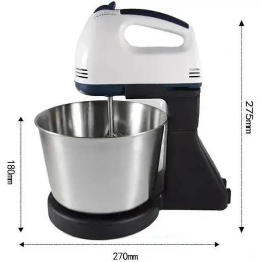 Стационарный электрический ручной миксер Crownberg CB-7321 с насадками для замешивания теста - фото 2