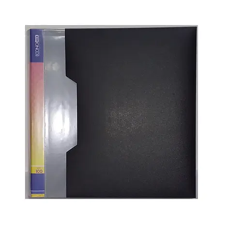 Папка с 100 файлами А4 E30610 Economix в пластиковом боксе (4044572306104) Серый - фото 1