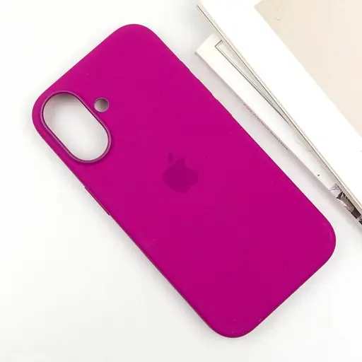Чехол Epik Silicone case AAA with Magsafe and Animation button для Apple iPhone 16 Plus 6.7 Fuchsia - фото 4